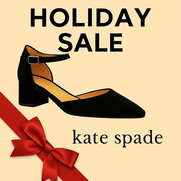 Kate Spade Glitter Ankle Strap Heels Black Gold 7.5 - Picture 1 of 10